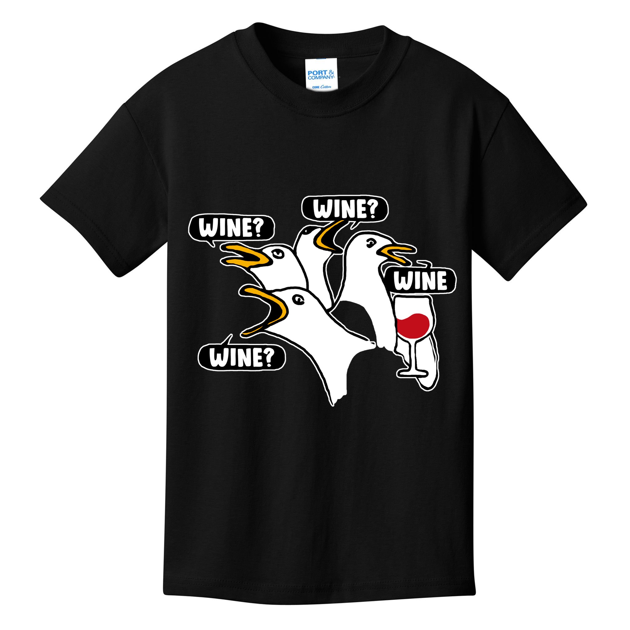 Wine Seagulls Kids T-Shirt