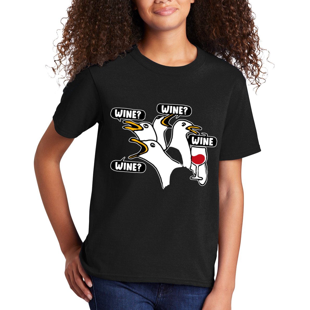 Wine Seagulls Kids T-Shirt