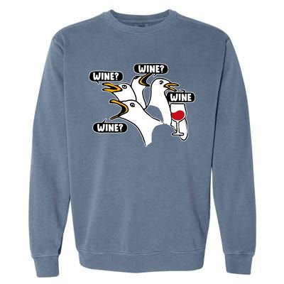 Wine Seagulls Garment-Dyed Sweatshirt