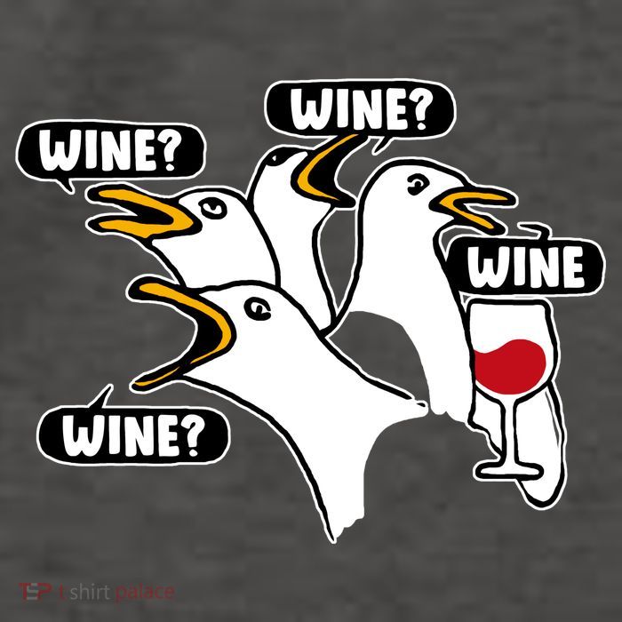 Wine Seagulls Vector Backpack
