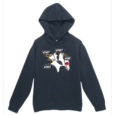 Wine Seagulls Urban Pullover Hoodie