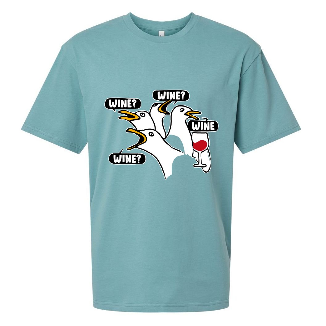 Wine Seagulls Sueded Cloud Jersey T-Shirt