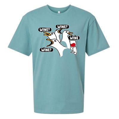 Wine Seagulls Sueded Cloud Jersey T-Shirt