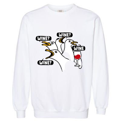 Wine Seagulls Garment-Dyed Sweatshirt