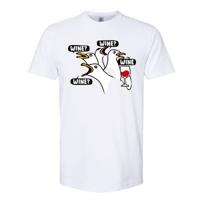 Wine Seagulls Softstyle® CVC T-Shirt