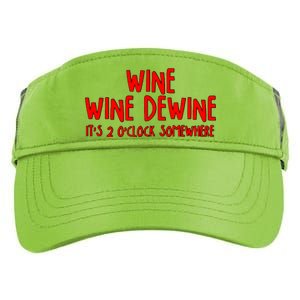 Wine Wine Dewine It's 2 O'Clock Somewhere Adult Drive Performance Visor