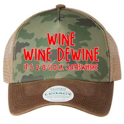 Wine Wine Dewine It's 2 O'Clock Somewhere Legacy Tie Dye Trucker Hat