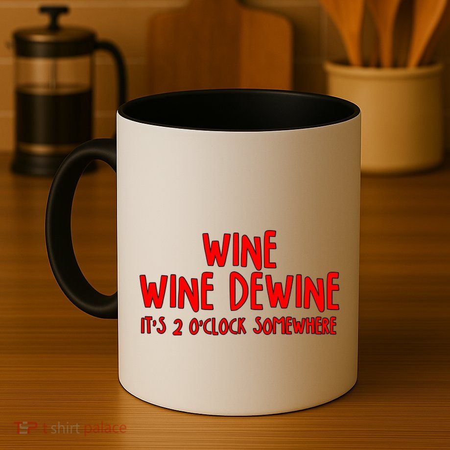Wine Wine Dewine It's 2 O'Clock Somewhere Mug