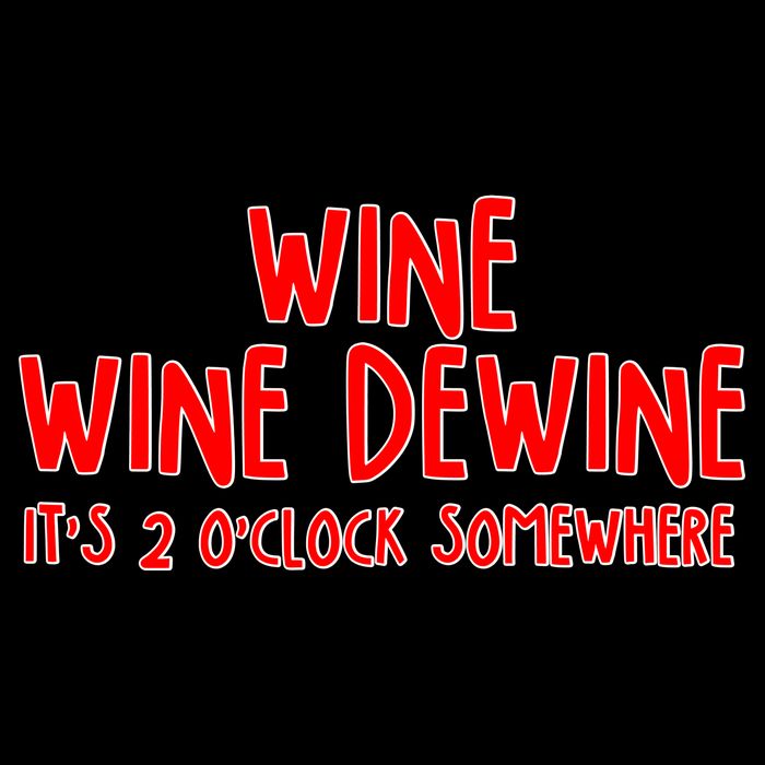 Wine Wine Dewine It's 2 O'Clock Somewhere Flatbill Hat