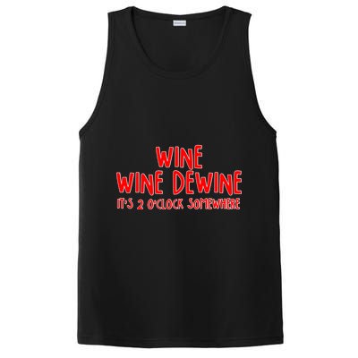 Wine Wine Dewine It's 2 O'Clock Somewhere PosiCharge Competitor Tank