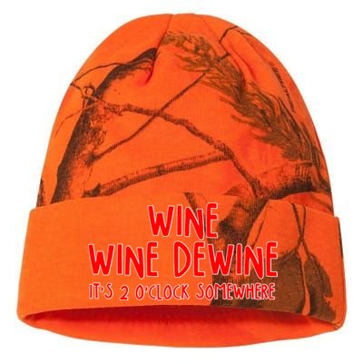 Wine Wine Dewine It's 2 O'Clock Somewhere Kati Licensed 12" Camo Beanie