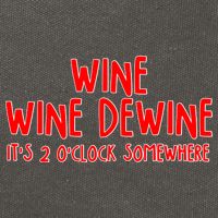 Wine Wine Dewine It's 2 O'Clock Somewhere Cotton Canvas Backpack