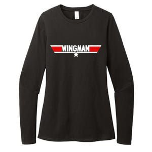 Wingman Logo Womens CVC Long Sleeve Shirt