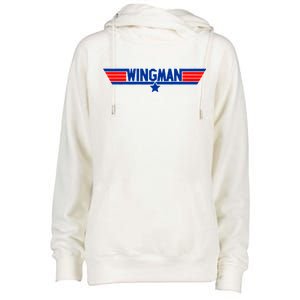 Wingman Logo Womens Funnel Neck Pullover Hood