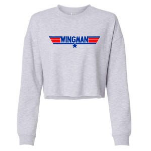 Wingman Logo Cropped Pullover Crew