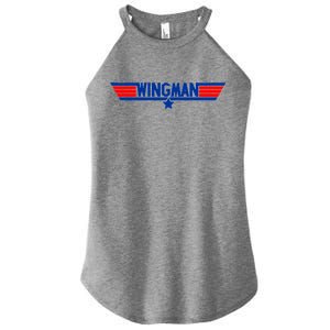 Wingman Logo Women's Perfect Tri Rocker Tank