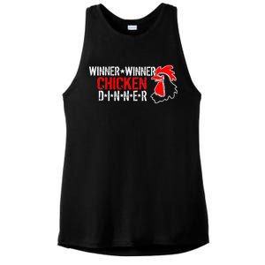 Winner Winner Chicken Dinner Ladies PosiCharge Tri-Blend Wicking Tank