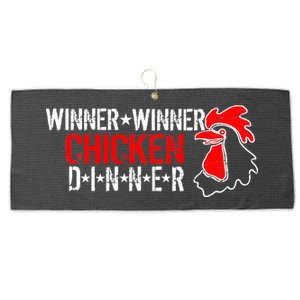 Winner Winner Chicken Dinner Large Microfiber Waffle Golf Towel