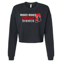 Winner Winner Chicken Dinner Cropped Pullover Crew