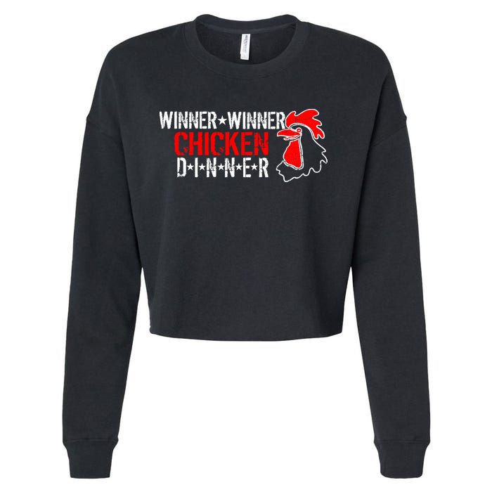Winner Winner Chicken Dinner Cropped Pullover Crew