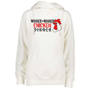 Winner Winner Chicken Dinner Womens Funnel Neck Pullover Hood