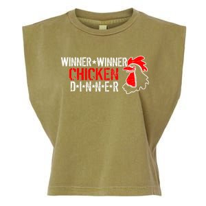 Winner Winner Chicken Dinner Garment-Dyed Women's Muscle Tee