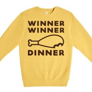 Winner Winner Chicken Dinner Funny Gaming Premium Crewneck Sweatshirt