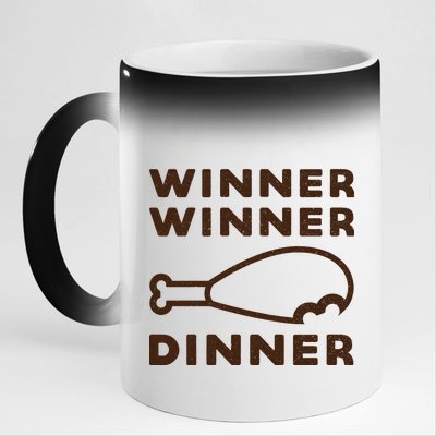 Winner Winner Chicken Dinner Funny Gaming 11oz Black Color Changing Mug