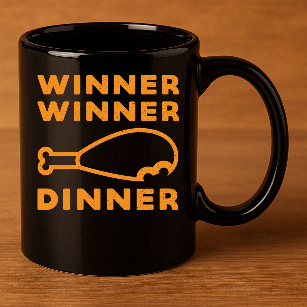 Winner Winner Chicken Dinner Funny Gaming 11oz C Handle Ceramic Mug