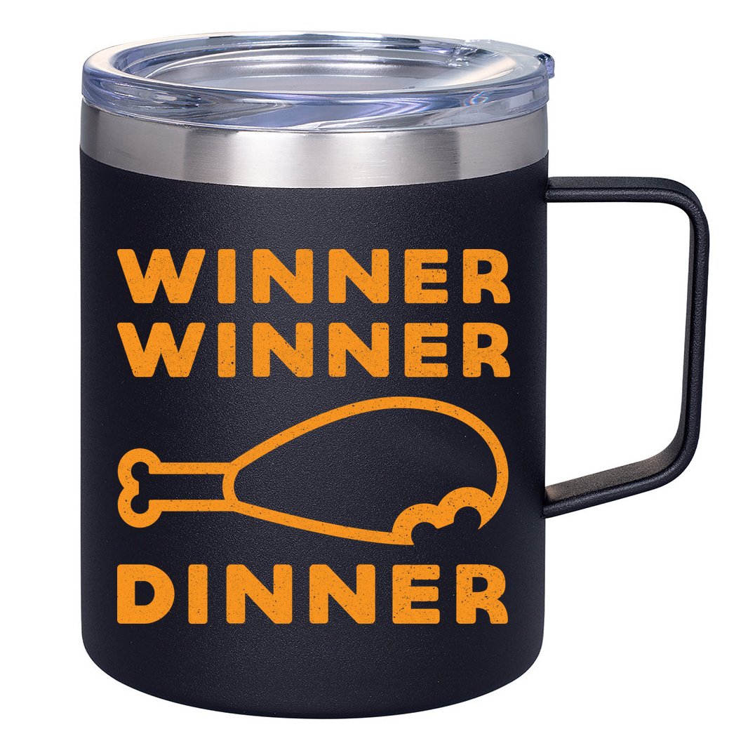 Winner Winner Chicken Dinner Funny Gaming 12oz Stainless Steel Coffee Mug
