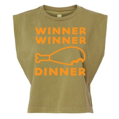 Winner Winner Chicken Dinner Funny Gaming Garment-Dyed Women's Muscle Tee