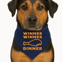 Winner Winner Chicken Dinner Funny Gaming USA-Made Doggie Bandana