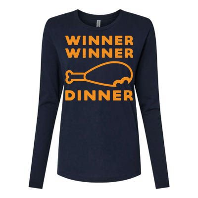 Winner Winner Chicken Dinner Funny Gaming Womens Cotton Relaxed Long Sleeve T-Shirt