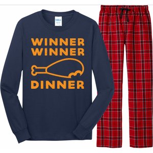 Winner Winner Chicken Dinner Funny Gaming Long Sleeve Pajama Set