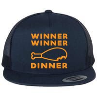 Winner Winner Chicken Dinner Funny Gaming Flat Bill Trucker Hat