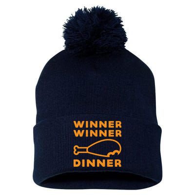 Winner Winner Chicken Dinner Funny Gaming Pom Pom 12in Knit Beanie