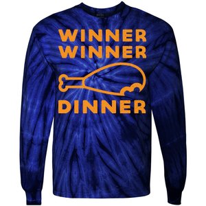 Winner Winner Chicken Dinner Funny Gaming Tie-Dye Long Sleeve Shirt