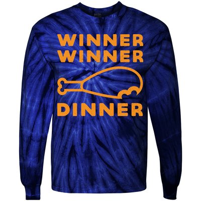 Winner Winner Chicken Dinner Funny Gaming Tie-Dye Long Sleeve Shirt
