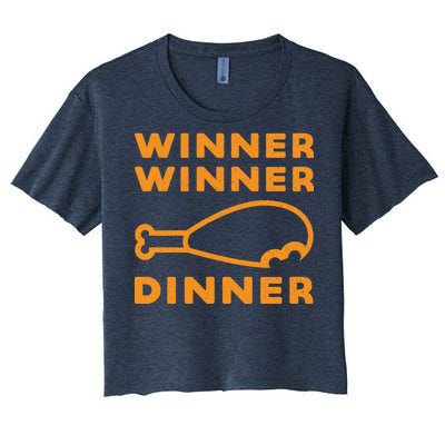 Winner Winner Chicken Dinner Funny Gaming Women's Crop Top Tee