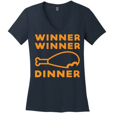 Winner Winner Chicken Dinner Funny Gaming Women's V-Neck T-Shirt