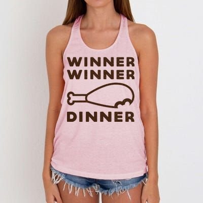 Winner Winner Chicken Dinner Funny Gaming Women's Knotted Racerback Tank