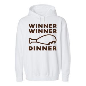 Winner Winner Chicken Dinner Funny Gaming Garment-Dyed Fleece Hoodie