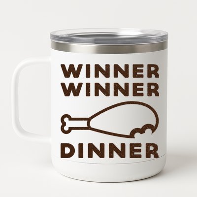 Winner Winner Chicken Dinner Funny Gaming 12 oz Stainless Steel Tumbler Cup