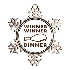 Winner Winner Chicken Dinner Funny Gaming Metallic Star Ornament