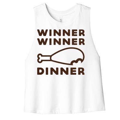 Winner Winner Chicken Dinner Funny Gaming Women's Racerback Cropped Tank