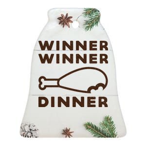 Winner Winner Chicken Dinner Funny Gaming Ceramic Bell Ornament