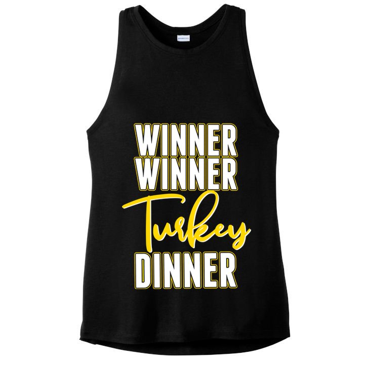 Winner Winner Turkey Dinner Ladies PosiCharge Tri-Blend Wicking Tank