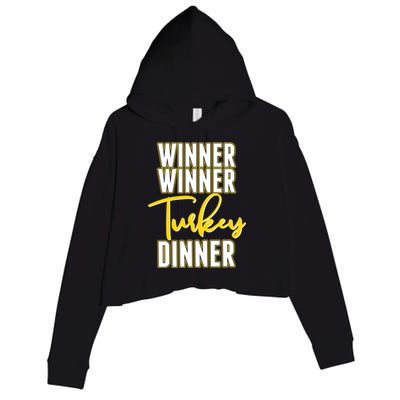 Winner Winner Turkey Dinner Crop Fleece Hoodie