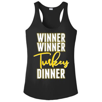 Winner Winner Turkey Dinner Ladies PosiCharge Competitor Racerback Tank