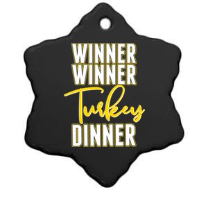 Winner Winner Turkey Dinner Ceramic Star Ornament